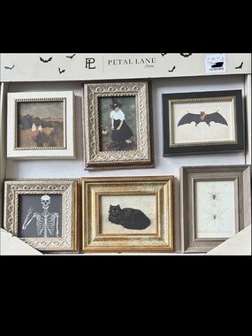 Petal Lane Mini Halloween Framed Wall Decor, Set 2